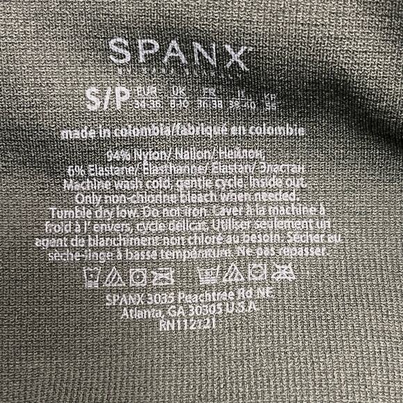 Spanx Look at Me Now Seamless Legging Sz S Green Camo High Waist Shaping Pull On - Picture 6 of 9